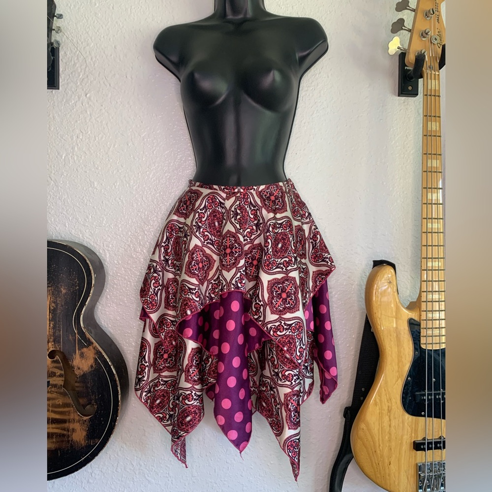 Handmade Handkerchief Skirt Size Small OOAK